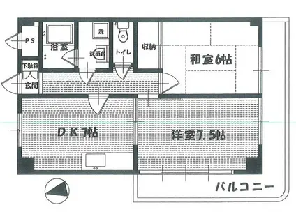 メゾンエクセル(2DK/3階)の間取り写真