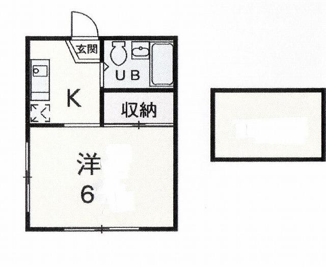 サファイア21(1K/2階)の間取り写真