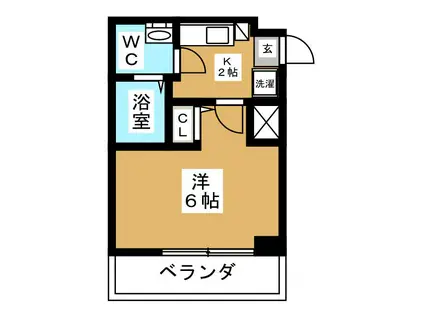 ラグーナコート学芸大学(1K/1階)の間取り写真