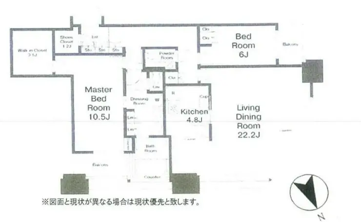 青山パークタワー 21階階 間取り