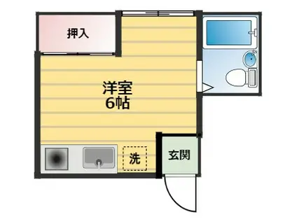 寿山貿易ビル(ワンルーム/3階)の間取り写真