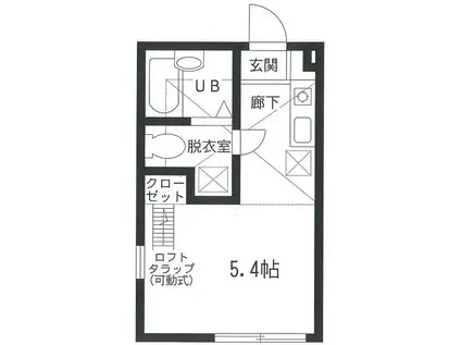 ハーミットクラブハウス弘明寺Ⅱ(ワンルーム/2階)の間取り写真
