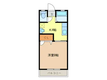 富士ハイツS(1K/2階)の間取り写真