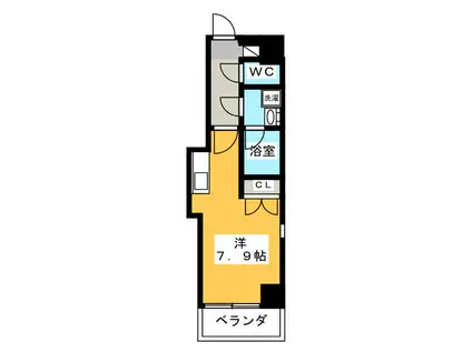 LAGUNA COURT II(ワンルーム/8階)の間取り写真