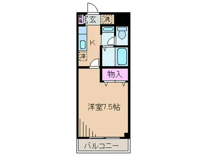 日吉A-Ⅲ(1K/3階)の間取り写真