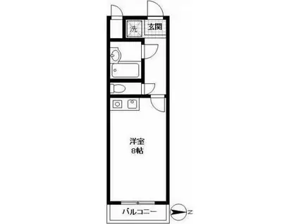 ポンデロッサ鶴見II(ワンルーム/1階)の間取り写真
