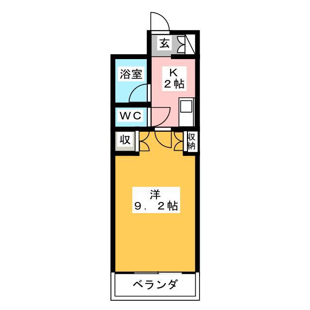 OSTクレスタ(1K/1階)の間取り写真