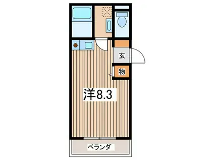 グランエクシード戸塚(ワンルーム/3階)の間取り写真