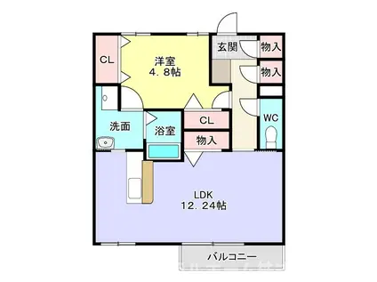 タウニー新栄(1LDK/1階)の間取り写真