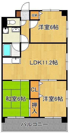 ソフィア(3LDK/4階)の間取り写真