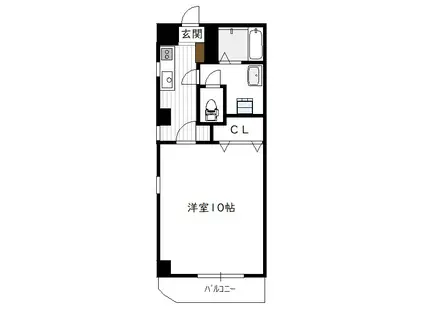 ジョイステーションビル(1K/3階)の間取り写真