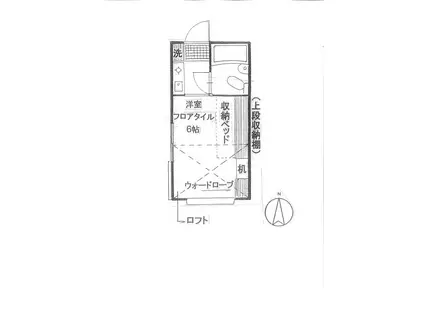 ハイツケンモア(1K/2階)の間取り写真