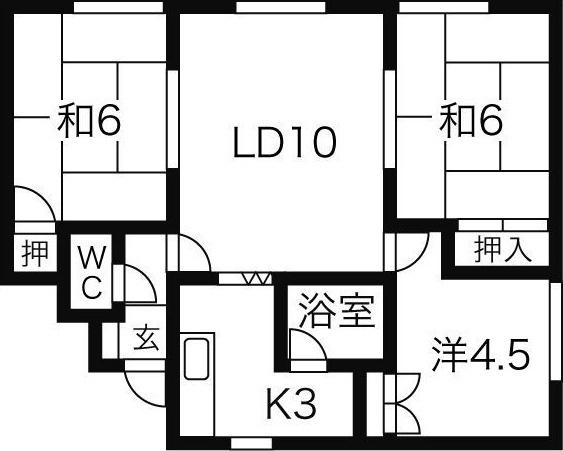 パークマンション2(3LDK/2階)の間取り写真
