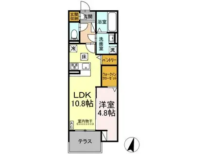 DIOSPERSIMMON長泉 I棟(1LDK/1階)の間取り写真