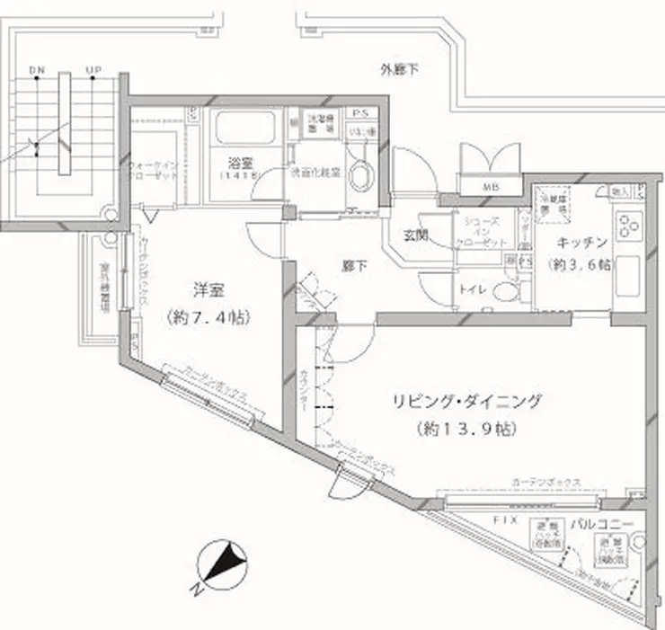 MFPRコート代官山 4階階 間取り