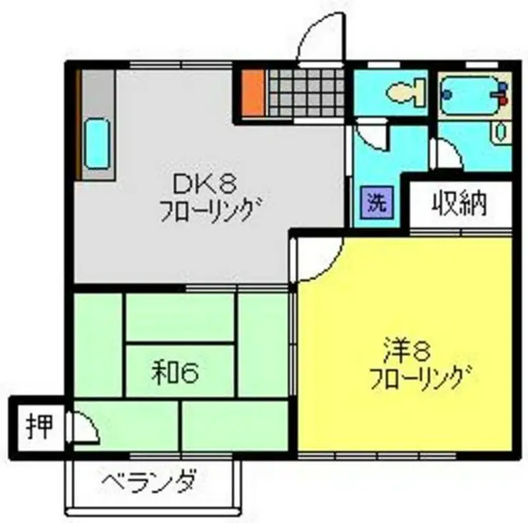フラット谷戸A 1階階 間取り