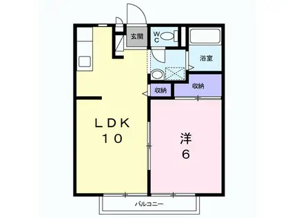 エンドウハイツ(1LDK/2階)の間取り写真