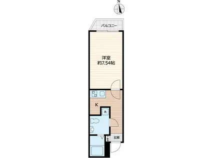 ハーモニーグラシア大山(1K/3階)の間取り写真