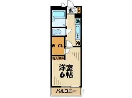 レオパレスコンフォニティ(1K/3階)の間取り写真