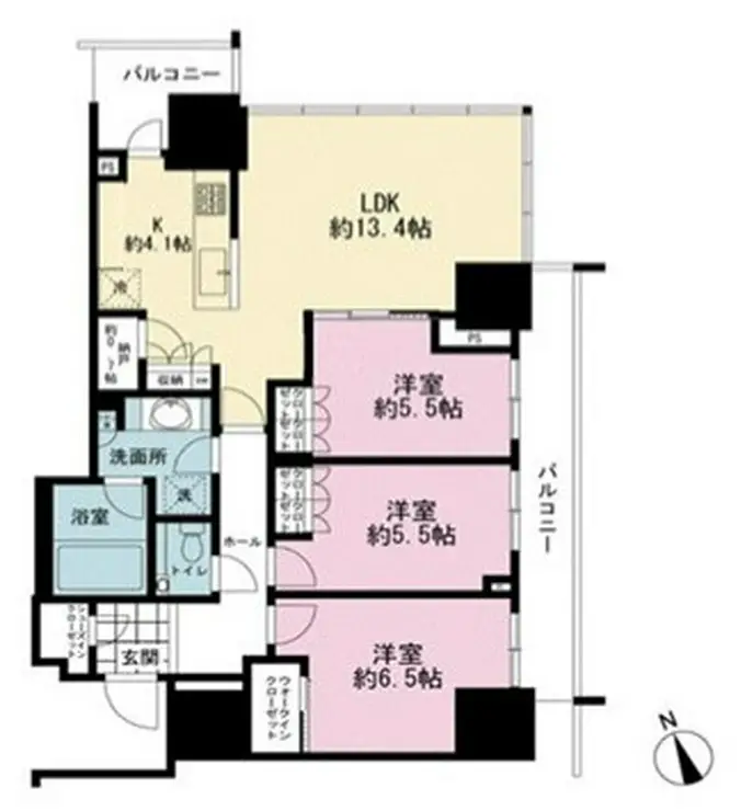 ブランズタワー芝浦 25階階 間取り