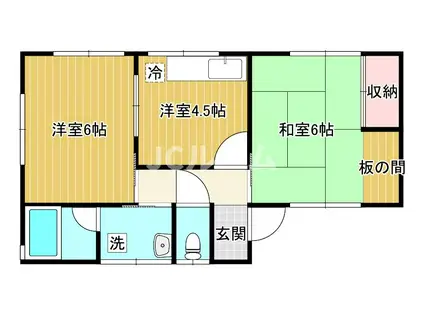 メルティ(1K/2階)の間取り写真