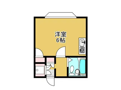 オアシス銀座(ワンルーム/1階)の間取り写真