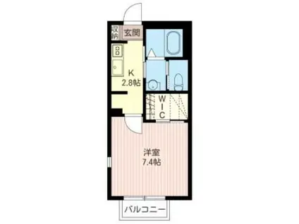 メゾンいぶき(1K/1階)の間取り写真
