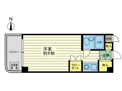 EASY BOX 緑地公園(ワンルーム/2階)の間取り写真