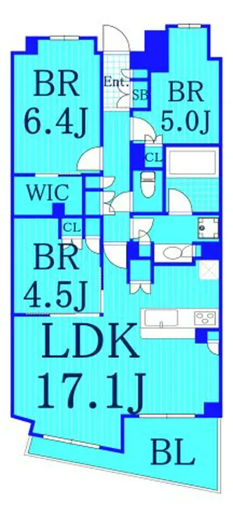 ブランズ戸塚 6階階 間取り