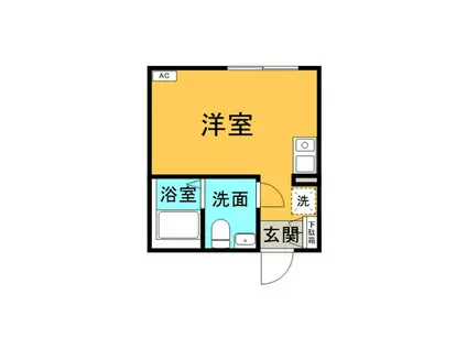 ブルーバード ハウジング(ワンルーム/3階)の間取り写真