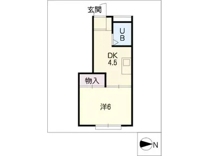 ハイツ・ヤマサ(1DK/2階)の間取り写真