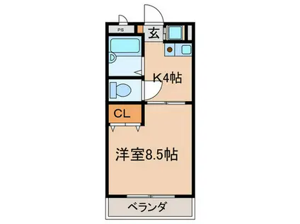 アネックス大久保(1K/2階)の間取り写真