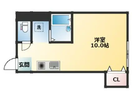 カリーナアモーレ(ワンルーム/4階)の間取り写真