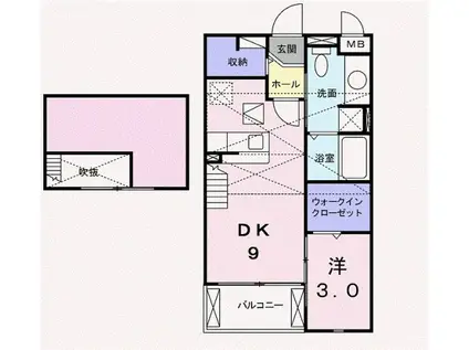 ボヤージュ(1LDK/2階)の間取り写真
