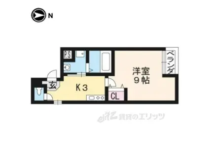 ANCIENTOLUMINE(1K/2階)の間取り写真