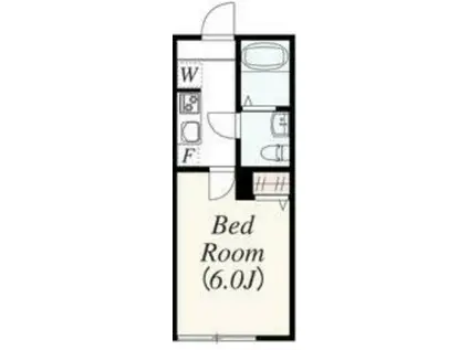 アザーレ・パッシオ港南中央(1K/2階)の間取り写真