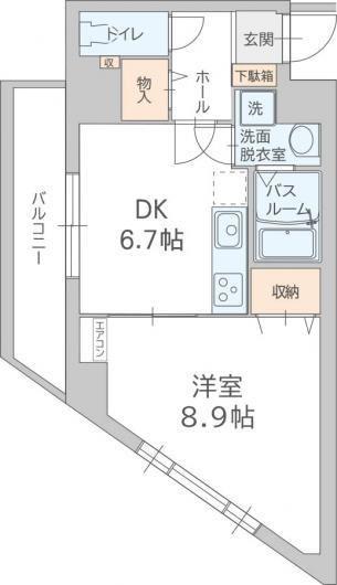 サンビルドI.S(1DK/3階)の間取り写真