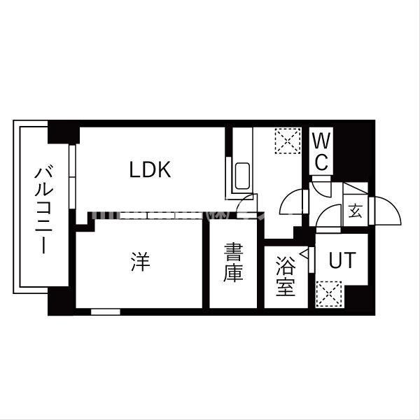 パークス堺筋本町(1SLDK/10階)の間取り写真