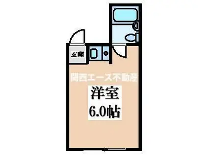 YOUハイム衣摺(ワンルーム/2階)の間取り写真