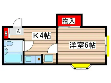 光ルミナース(1K/3階)の間取り写真