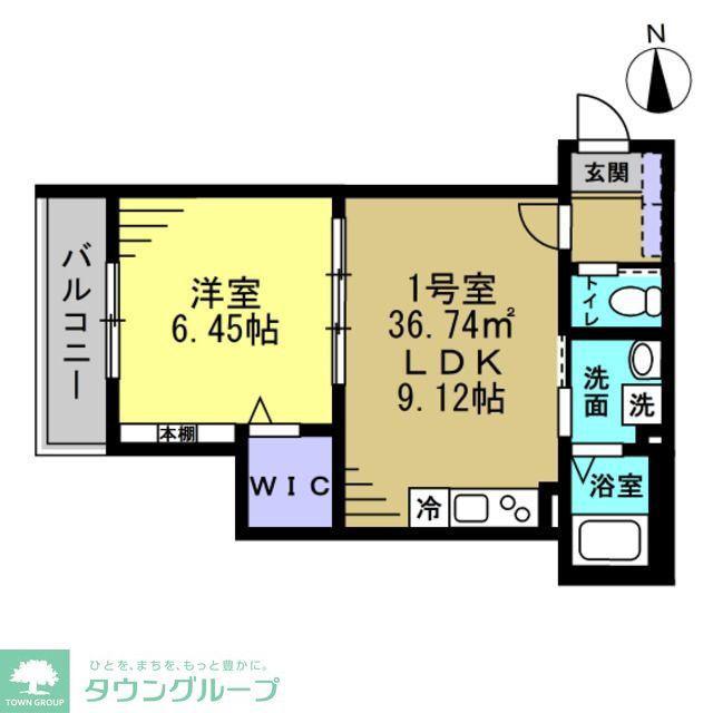 セミカ葛城 I(1LDK/1階)の間取り写真