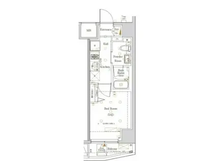 LOG横浜駅東(1K/10階)の間取り写真