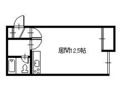 コーポアベ(ワンルーム/2階)の間取り写真