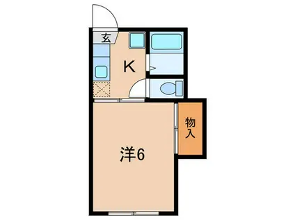 今野ハウス(1K/1階)の間取り写真