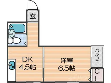 ローレルハイツ岡本(1DK/3階)の間取り写真