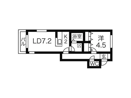 アヴァンツァーレ(1LDK/3階)の間取り写真