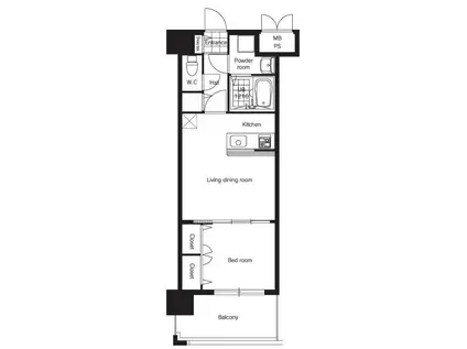 エンクレスト日赤通(1LDK/2階)の間取り写真