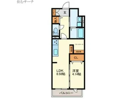 RAFFINE TOKIWA(1LDK/1階)の間取り写真