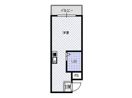 マンション麻生(ワンルーム/2階)の間取り写真