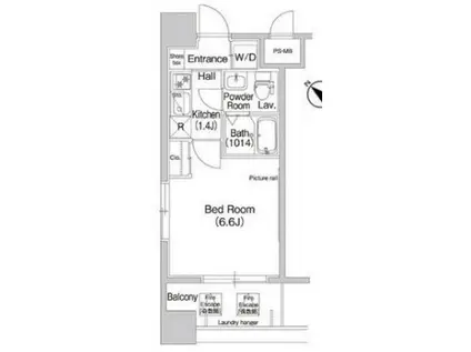 コンフォリア行徳(1K/7階)の間取り写真